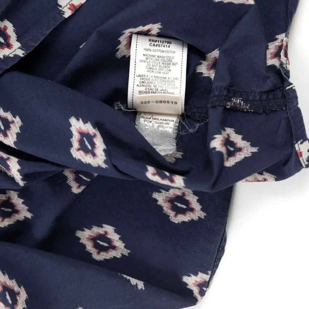 True Religion Aztec Western Poplin Short‎ Sleeve Button Up Shirt Men's Small
